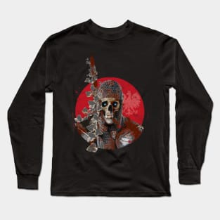 Grinning Knight Skull Long Sleeve T-Shirt